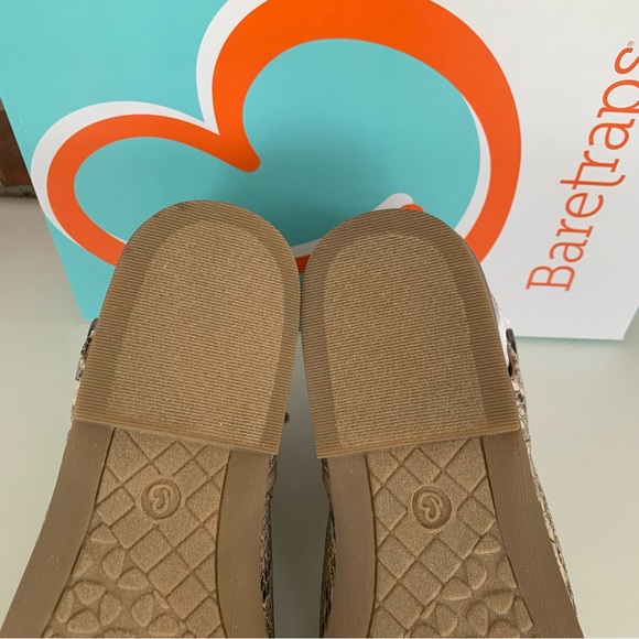 Baretraps Womens Scotlyn Faux Leather Ankle Strap snake print sandals US 8 M NEW - Picture 6 of 9